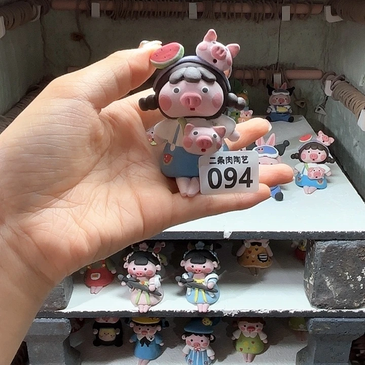 柚****摆件陶瓷手作摆件猪猪猪
