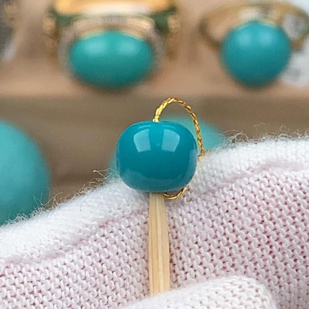 绿松石配饰未镶嵌6.7*6