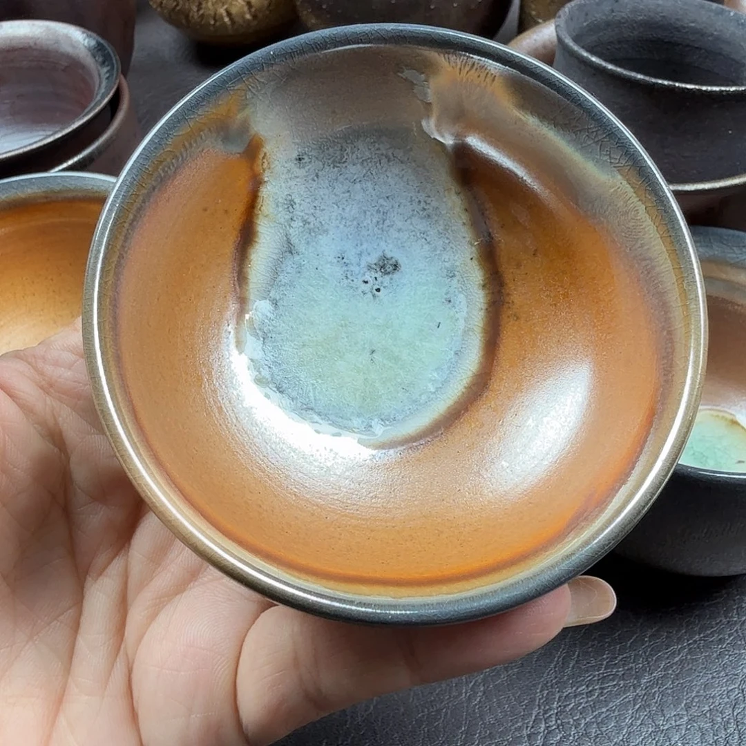 手工手作柴烧主人杯