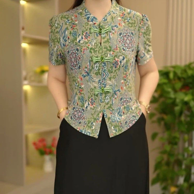 爆款2025夏季新款时尚气质假两件妈妈装连衣裙女