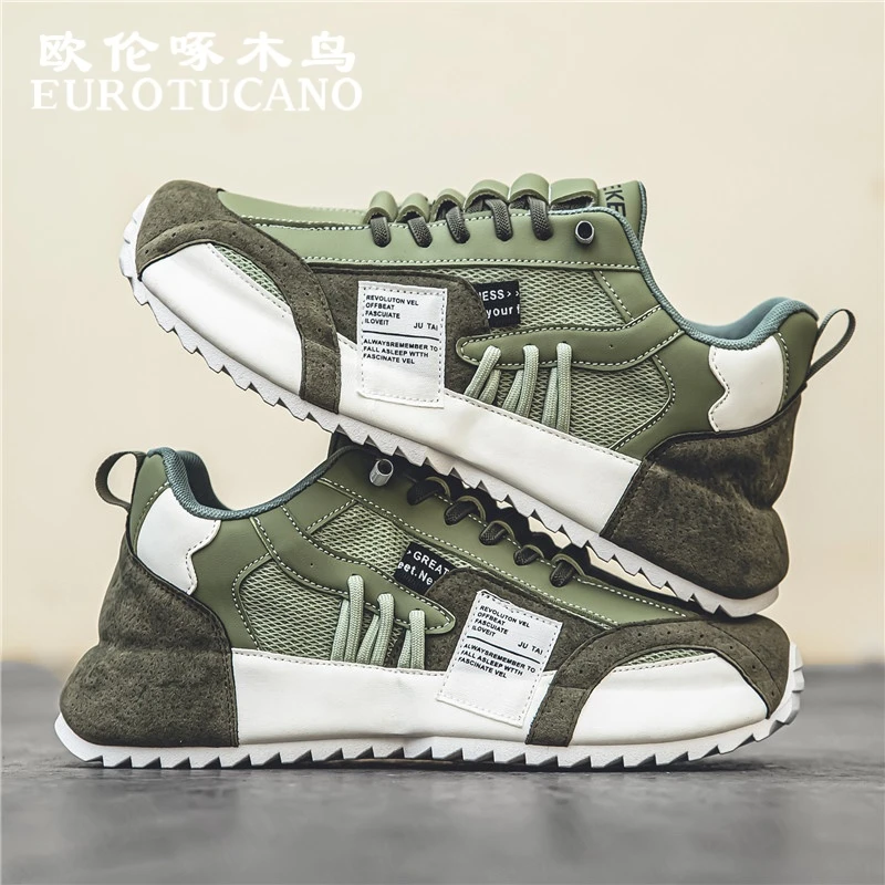 欧伦啄木鸟EUROTUCANO男鞋时尚百搭运动休闲板鞋一脚蹬老爹潮鞋