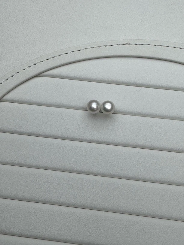 淡水无核7-8mm珍珠耳钉