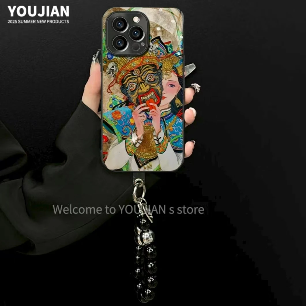肤感直边玻璃扎基拉姆手机壳适用苹果16华为p70oppo小米15vivo