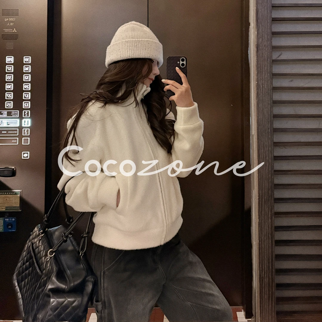 COCO ZONE 刘 一一 “糯米外套”立领拉链舒适外套 CD1A1775