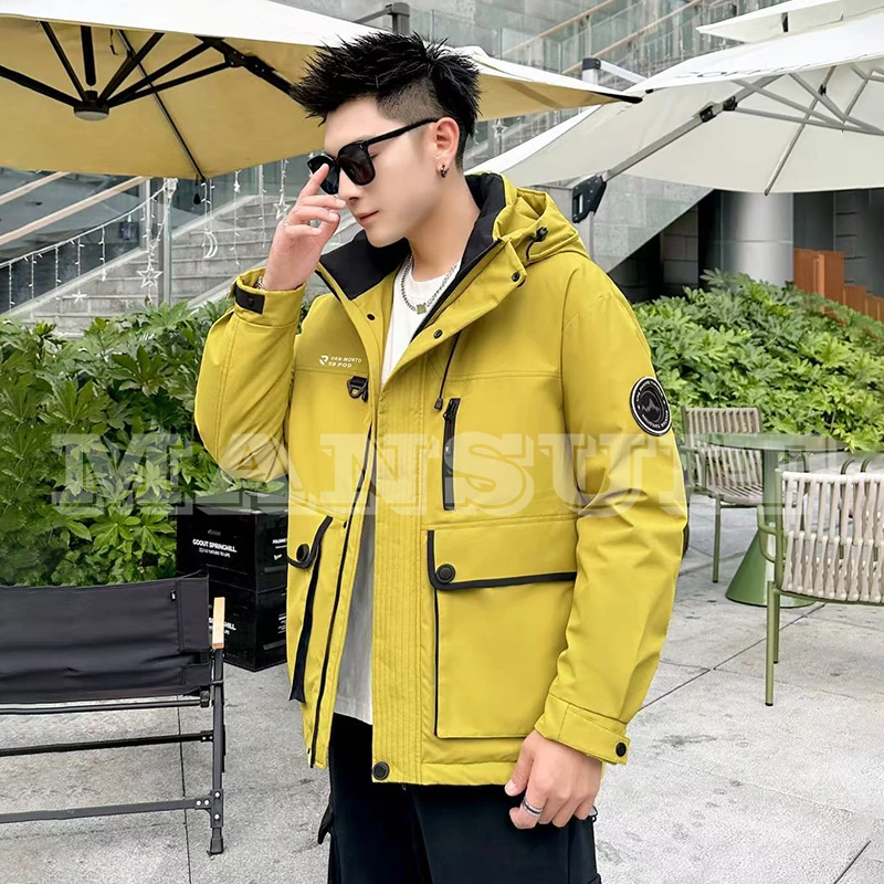 2025冬季滑雪保暖男士百搭时尚休闲潮流帅气短款棉外套 8852