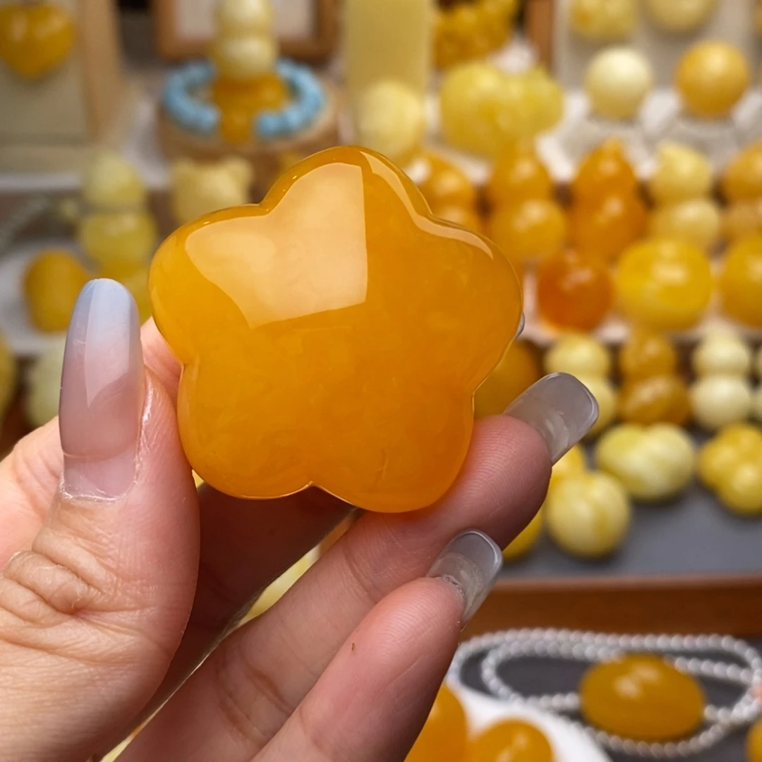 蜜蜡未镶嵌颈饰星星