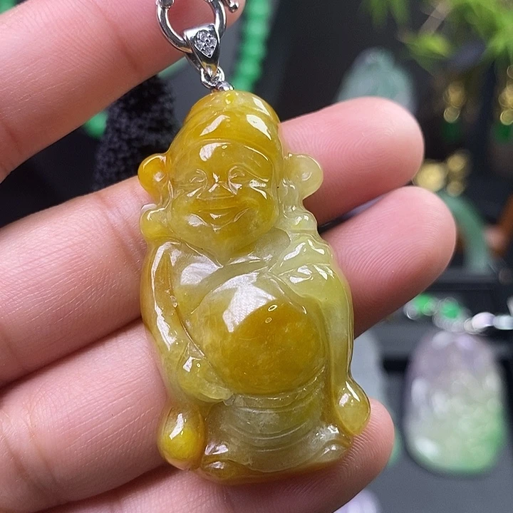 翡翠未镶嵌吊坠(赠链)