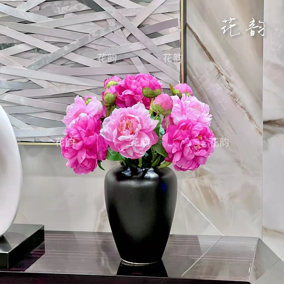 洛神牡丹花仿真花客厅餐桌装饰床头柜高级摆件家居假花