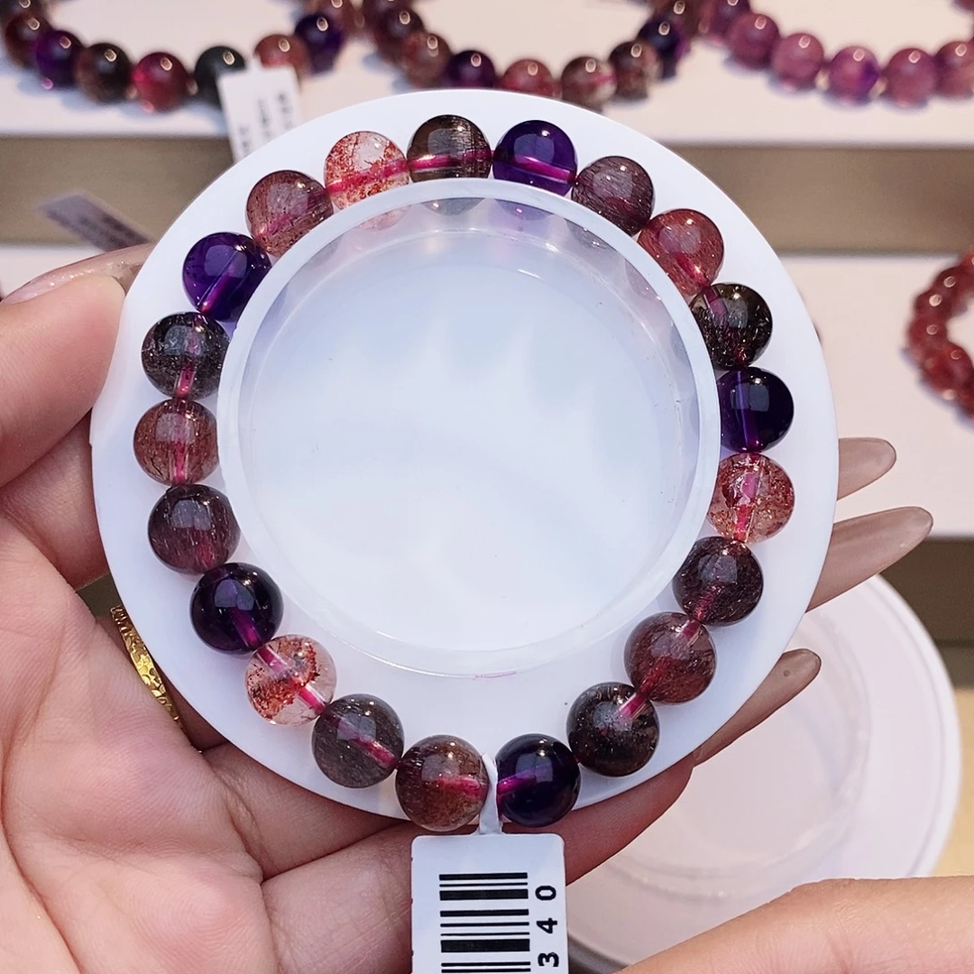 手链水晶未镶嵌黑加侖超七9+