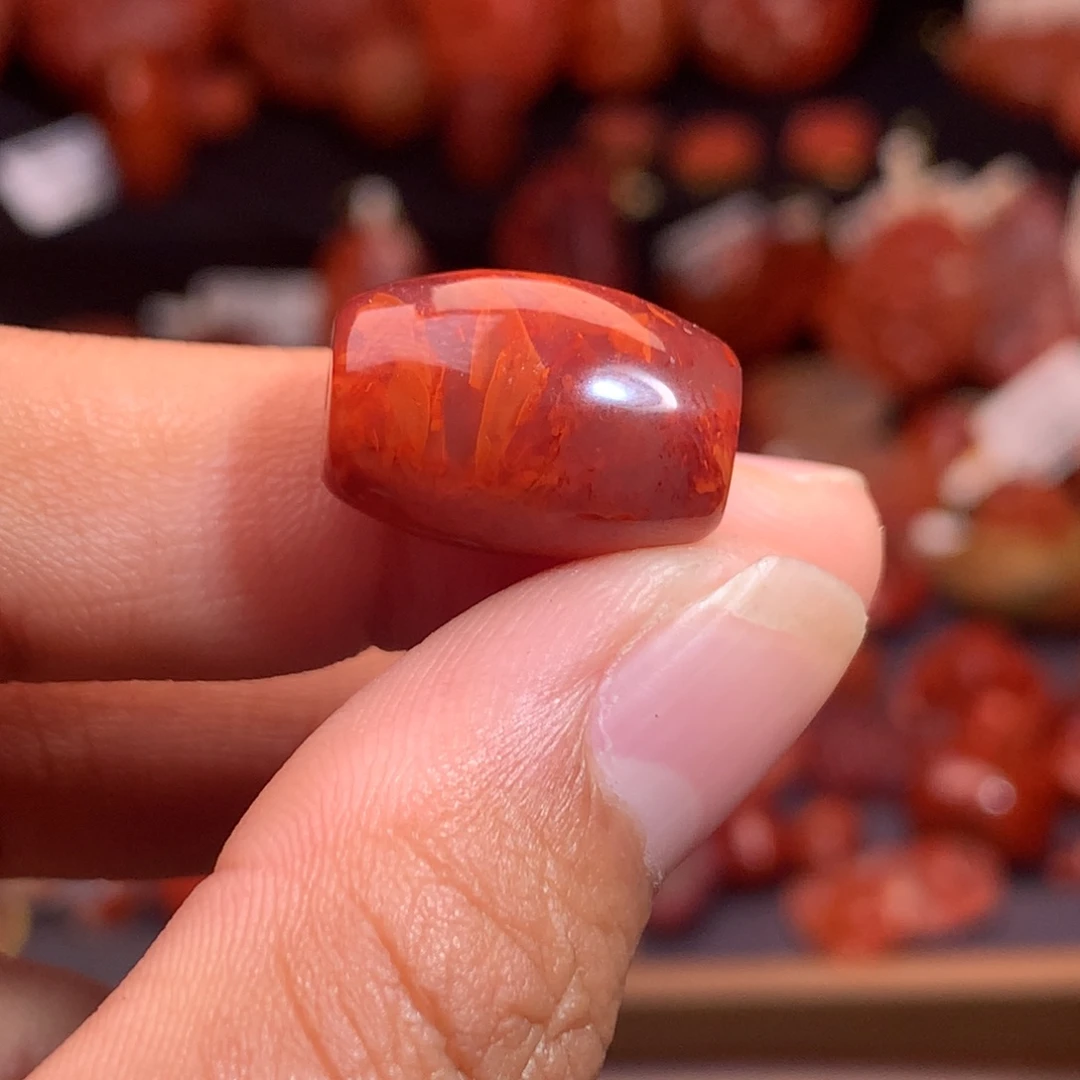 南红玛瑙未镶嵌珠宝半成品桶珠