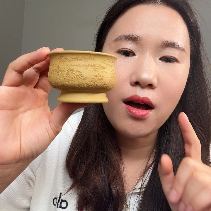 紫砂茶壶原矿黄金段泥杯109cc