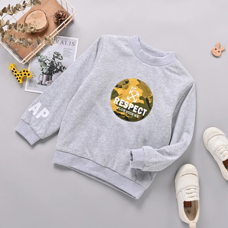 【优子壹家上新】儿童冬季圆领长袖休闲针织套头加厚夹棉T恤141105