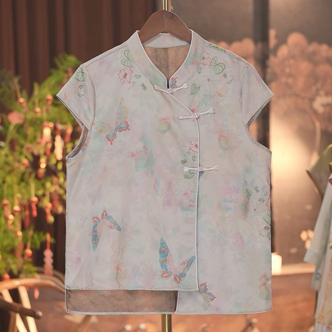 《柳含烟-小衫》2025新中式国风提花女士百搭小衫