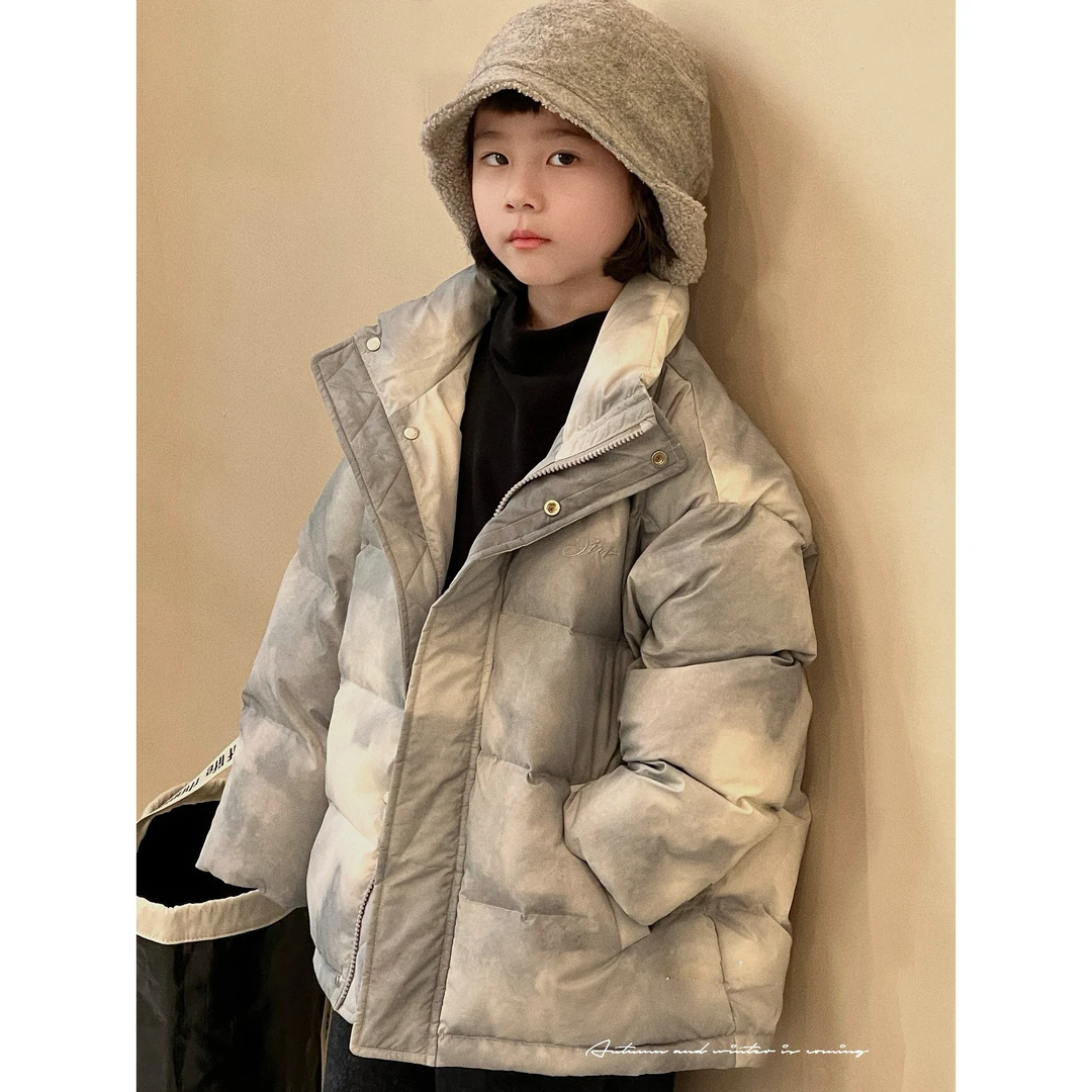 YJ403119新款儿童灰色羽绒服