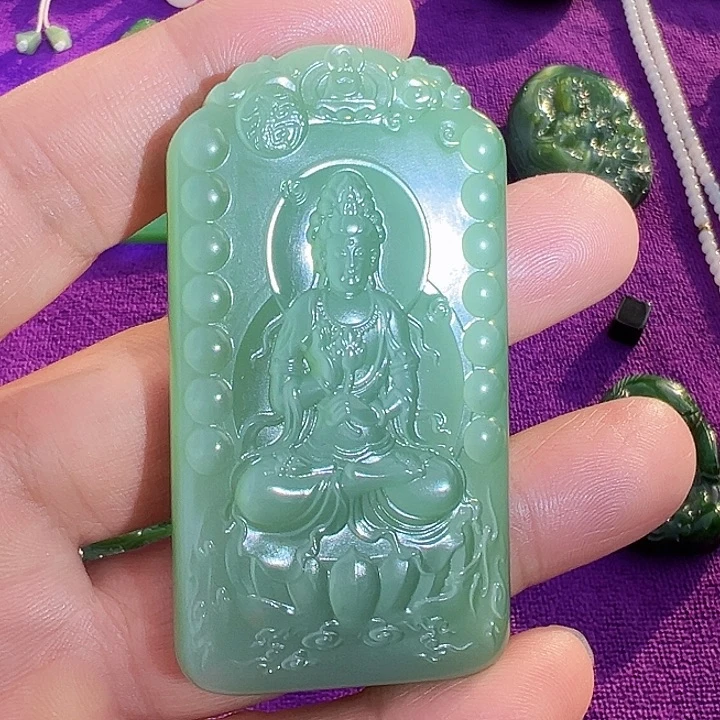 和田玉（碧玉）未镶嵌吊坠(不含链)