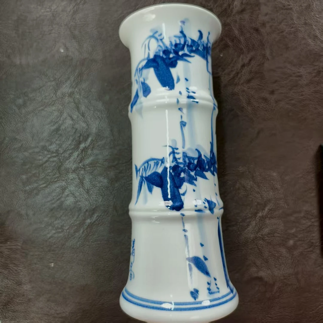 FL0023孙建弘优选景德镇青花陶瓷竹子瓶