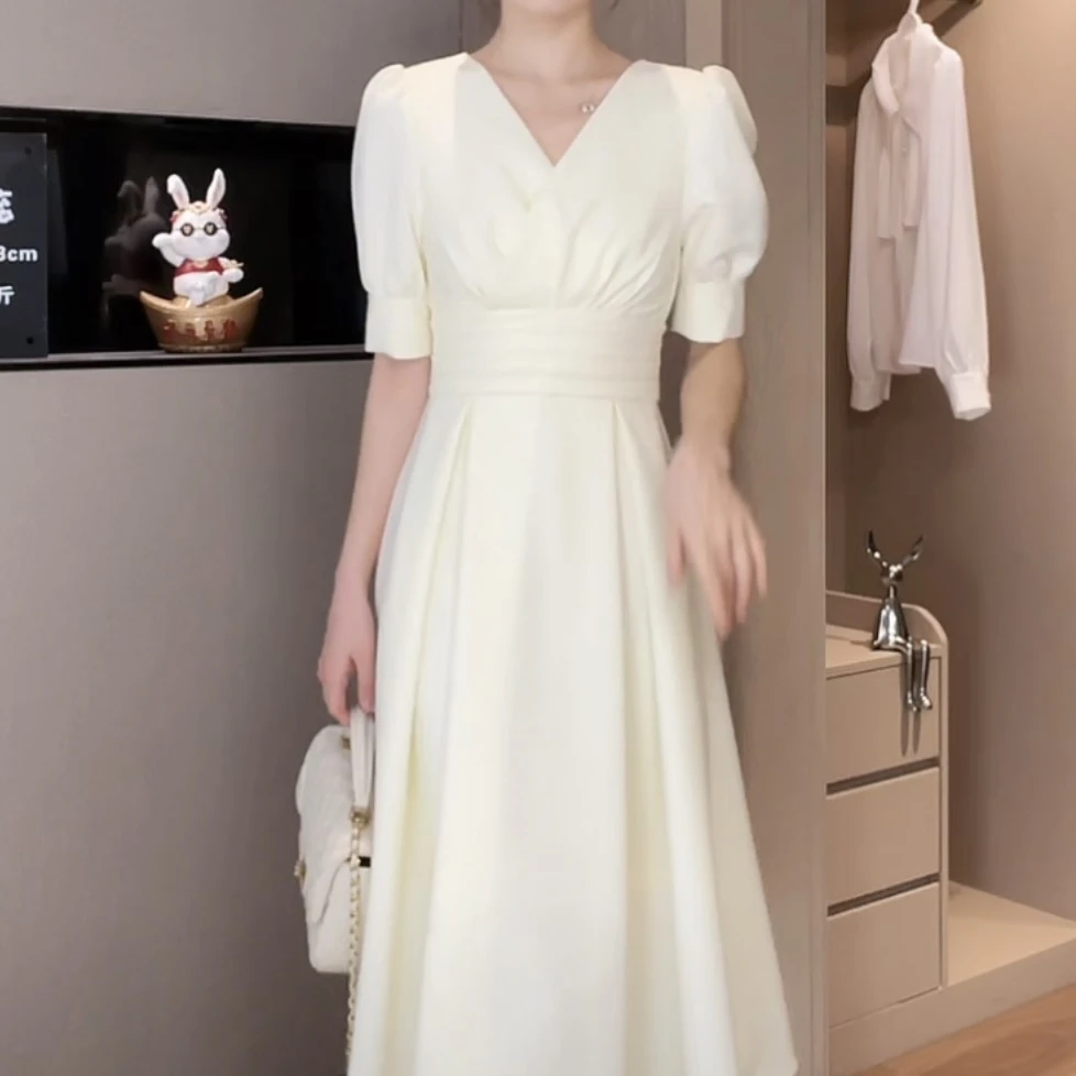 拉夏贝尔/25年现货夏季新法式赫本风清凉网纱收腰连衣裙8127 LSC