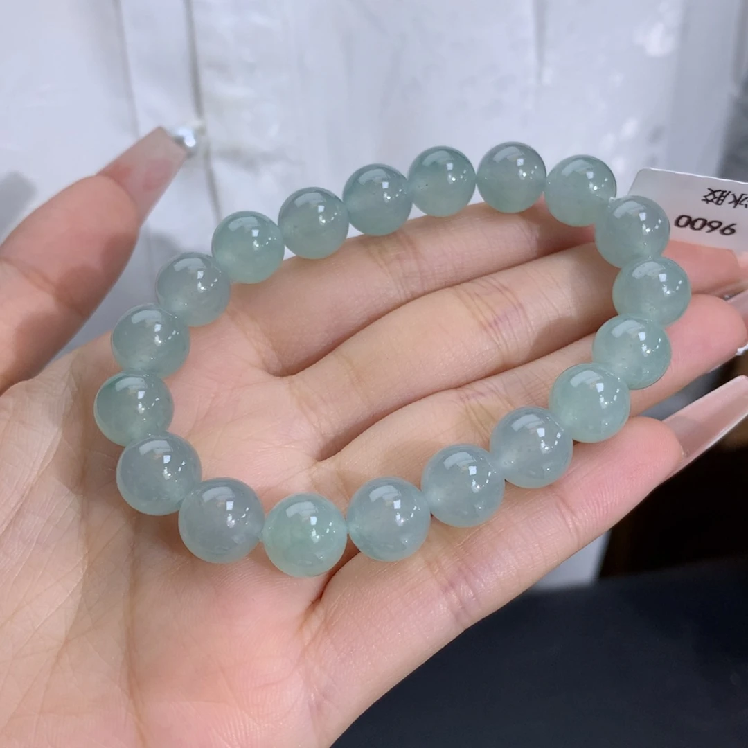 燕***窝未镶嵌手链翡翠卡10冰胶蓝晴