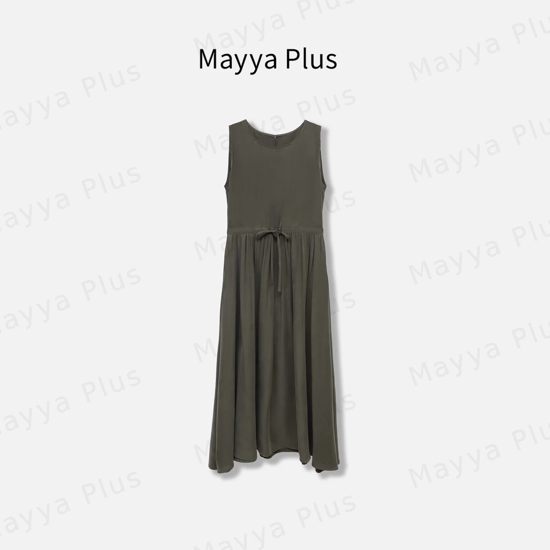 【铜氨裙】Mayya Plus麦芽定制夏季新款气质显瘦背心连衣裙32536105