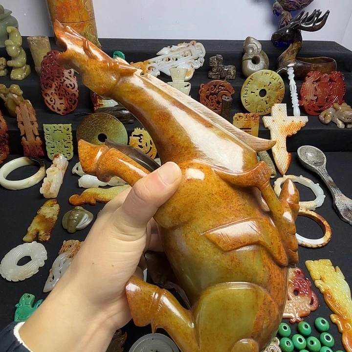 玉***痴瓷片精美摆件挂件