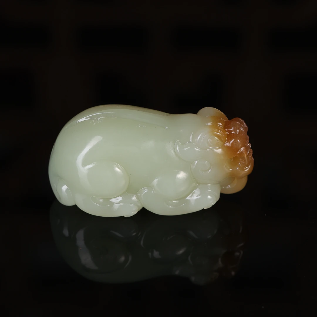 RL和田玉黄玉带糖貔貅挂坠2508240416