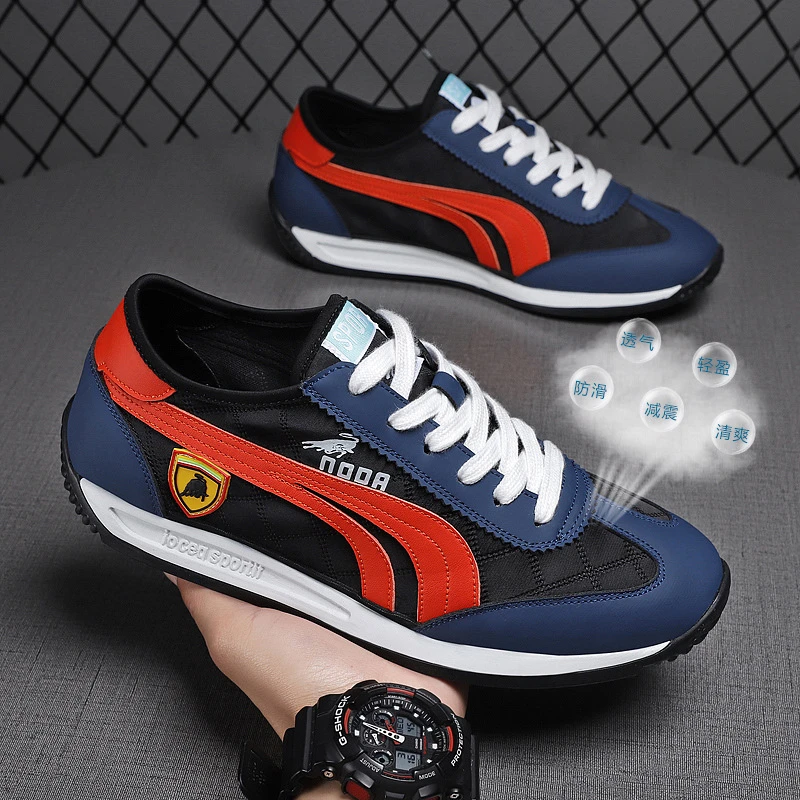 男鞋春夏款软底低帮板鞋潮流百搭休闲网面跑步男士透气阿甘运动鞋