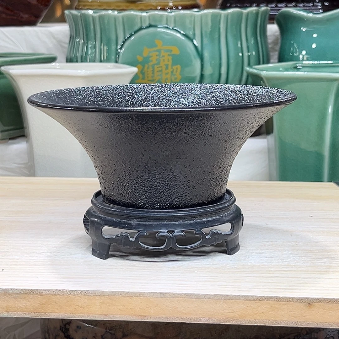 陶瓷绿植多肉微瑕花盆口径16*6.5无孔