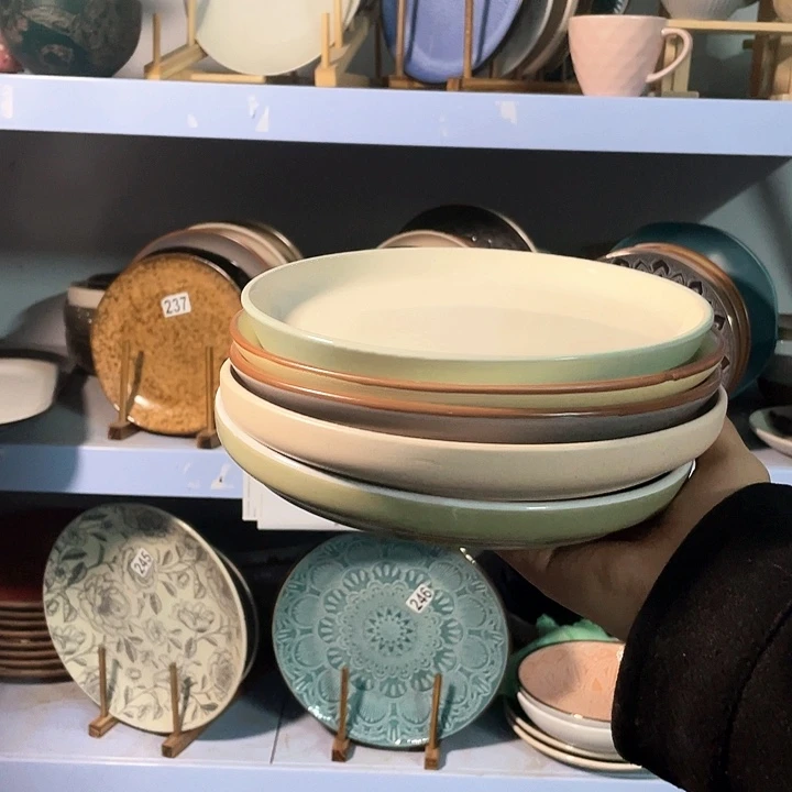 瓷4只高温釉下彩陶瓷餐具