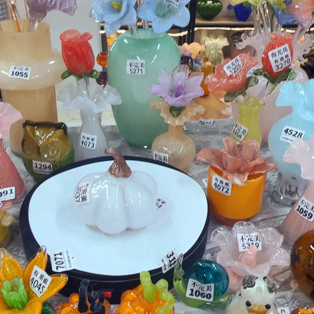 3037南瓜 家悦琉璃工艺品不完美