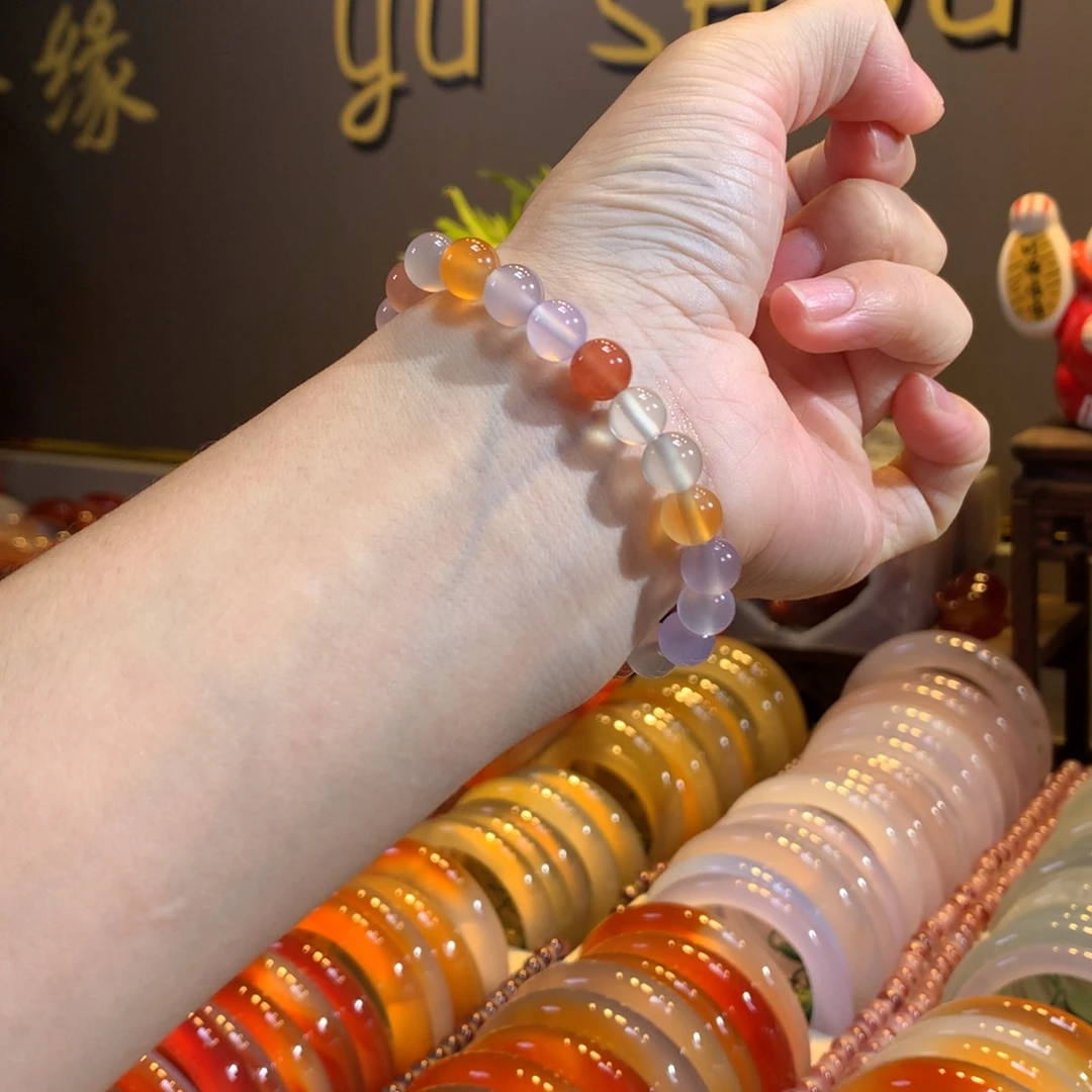 玛瑙/玉髓未镶嵌手链多宝