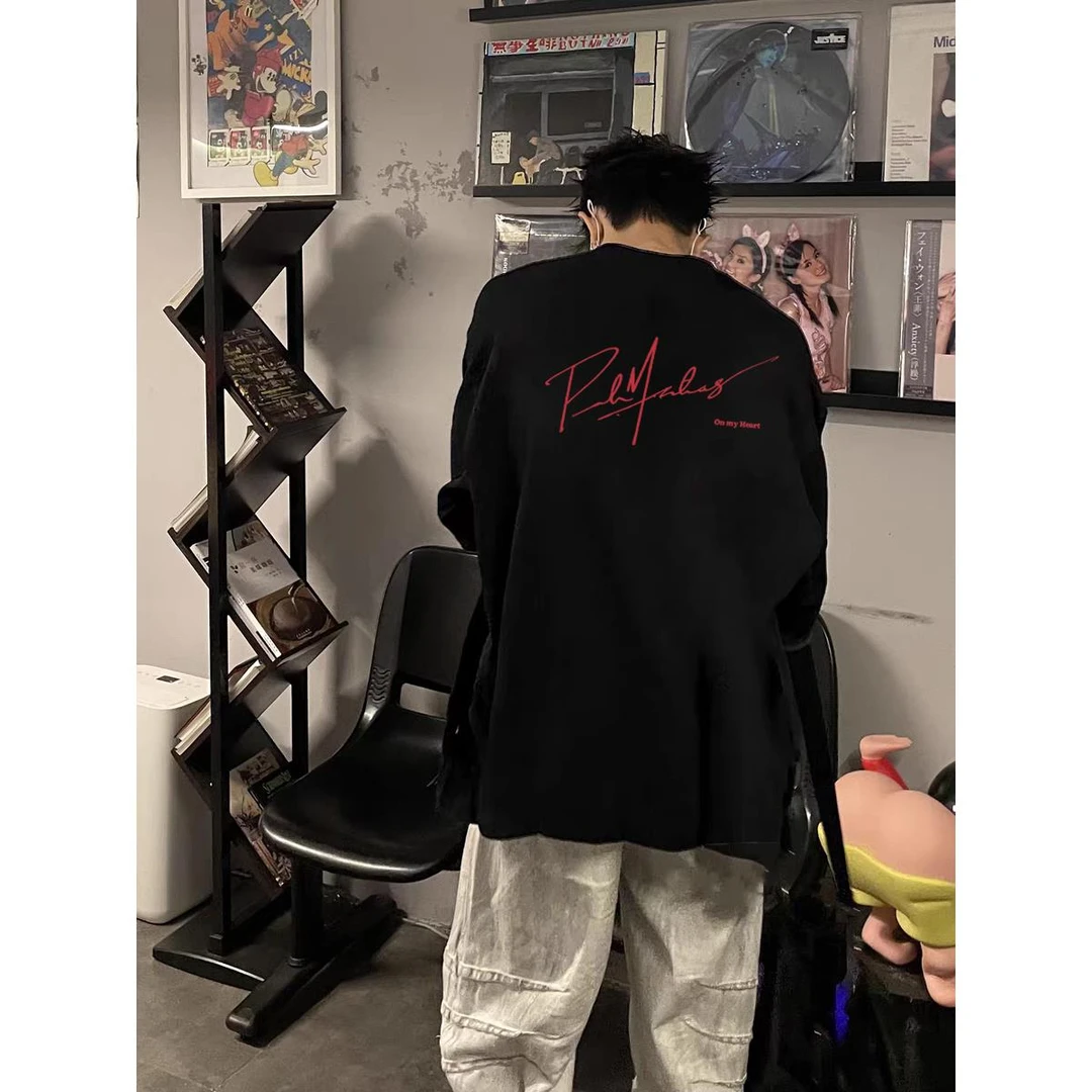 美式潮牌cleanfit简单长袖t恤男ins秋冬纯棉内搭基础款打底衫上衣