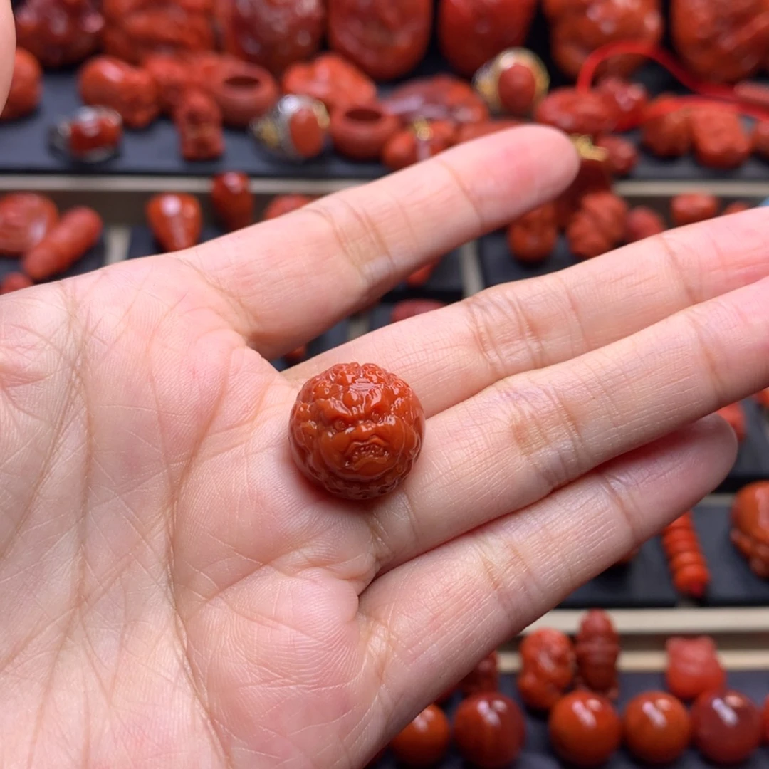 【闪购商品】南红玛瑙大黑天圆珠15mm➕未镶嵌西*?