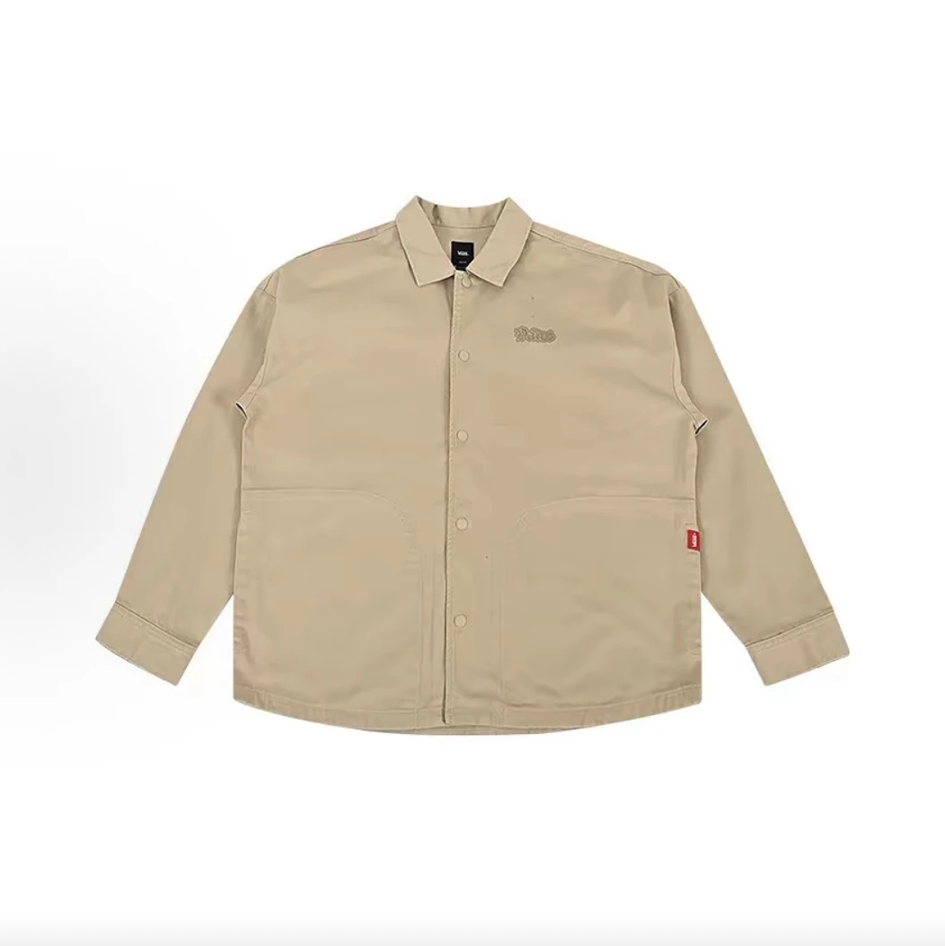 Vans 运动休闲生肖款舒适翻领单排扣衬衫夹克男款棕色VN000P37F5B