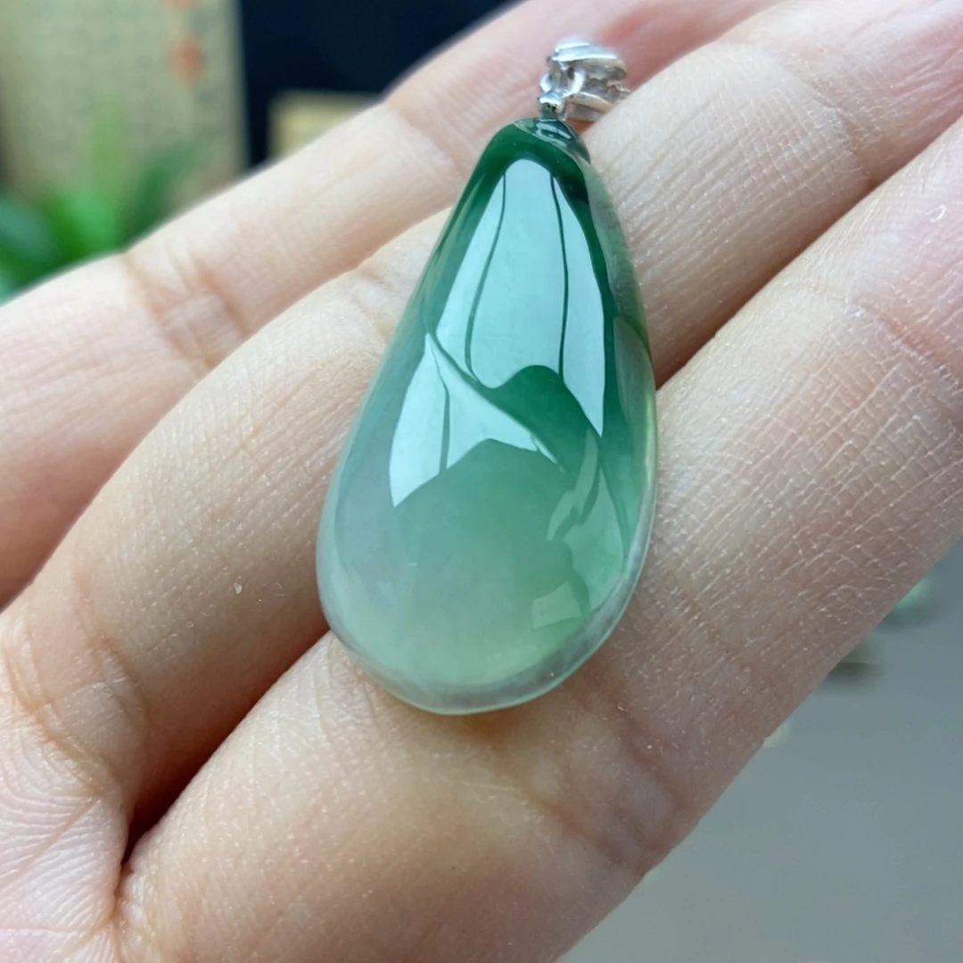 翡翠银S925镶嵌颈饰吊坠28