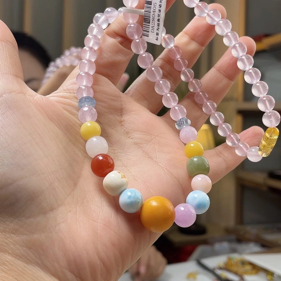 蜜蜡裸石未镶嵌蜜蜡项链