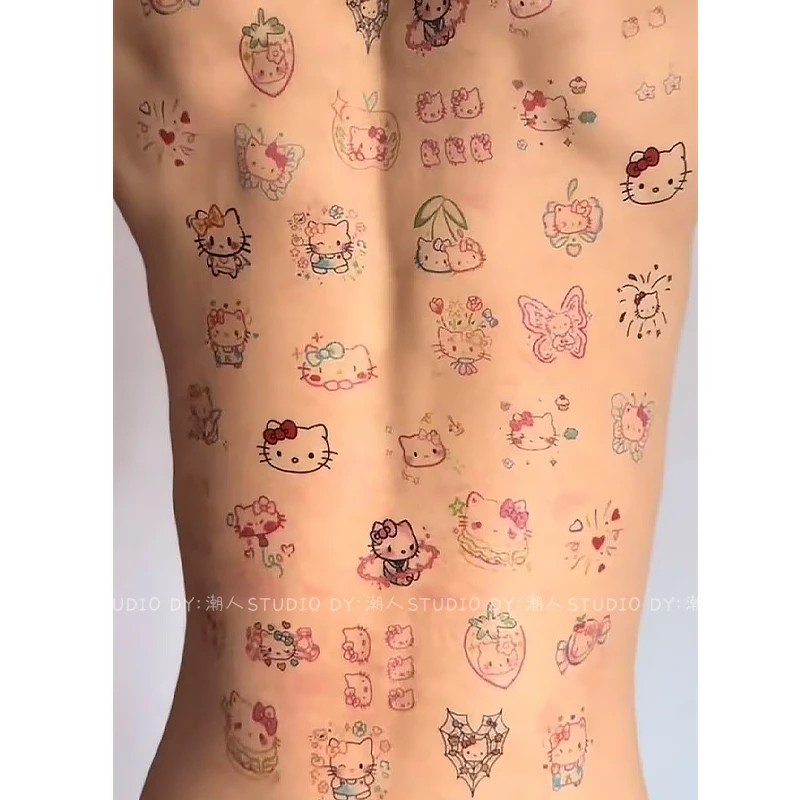 HelloKitty纹身套餐贴纸 彩色防水防汗持久仿真 小清新甜酷花臂