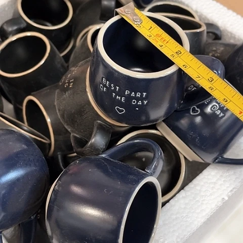 微瑕，不能明火，6个小杯子颜色默认发