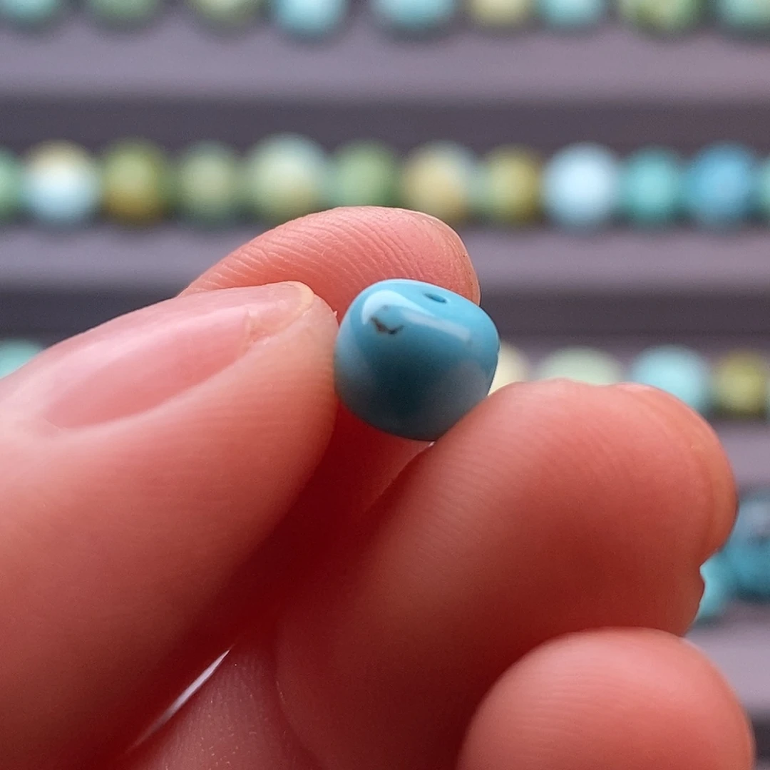 绿松石未镶嵌6.9mm暴力蓝老型