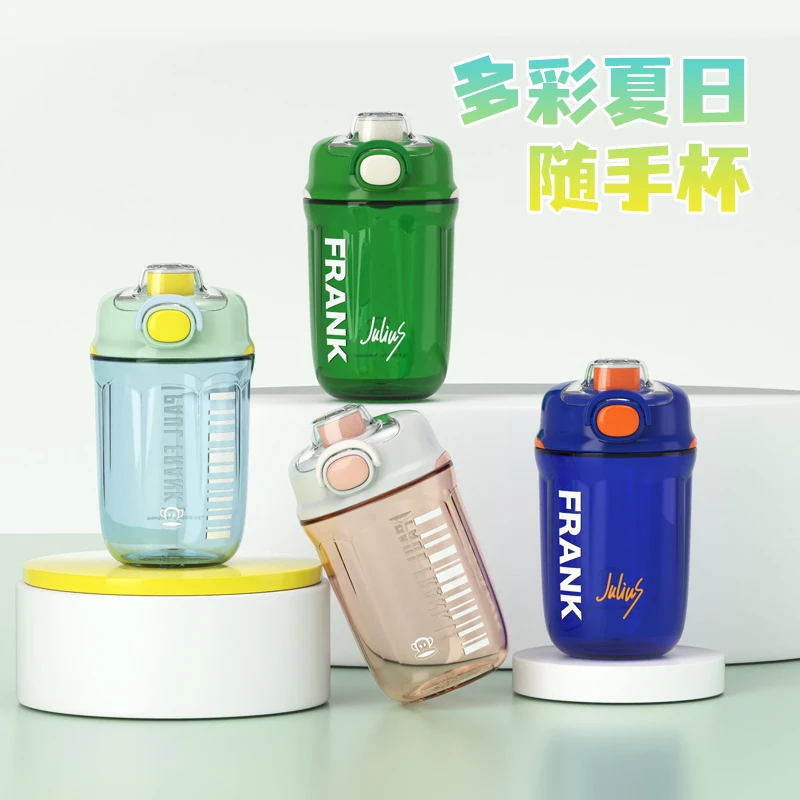 paul frank/大嘴猴tritan水杯男女高颜值学生专用塑料杯运动杯