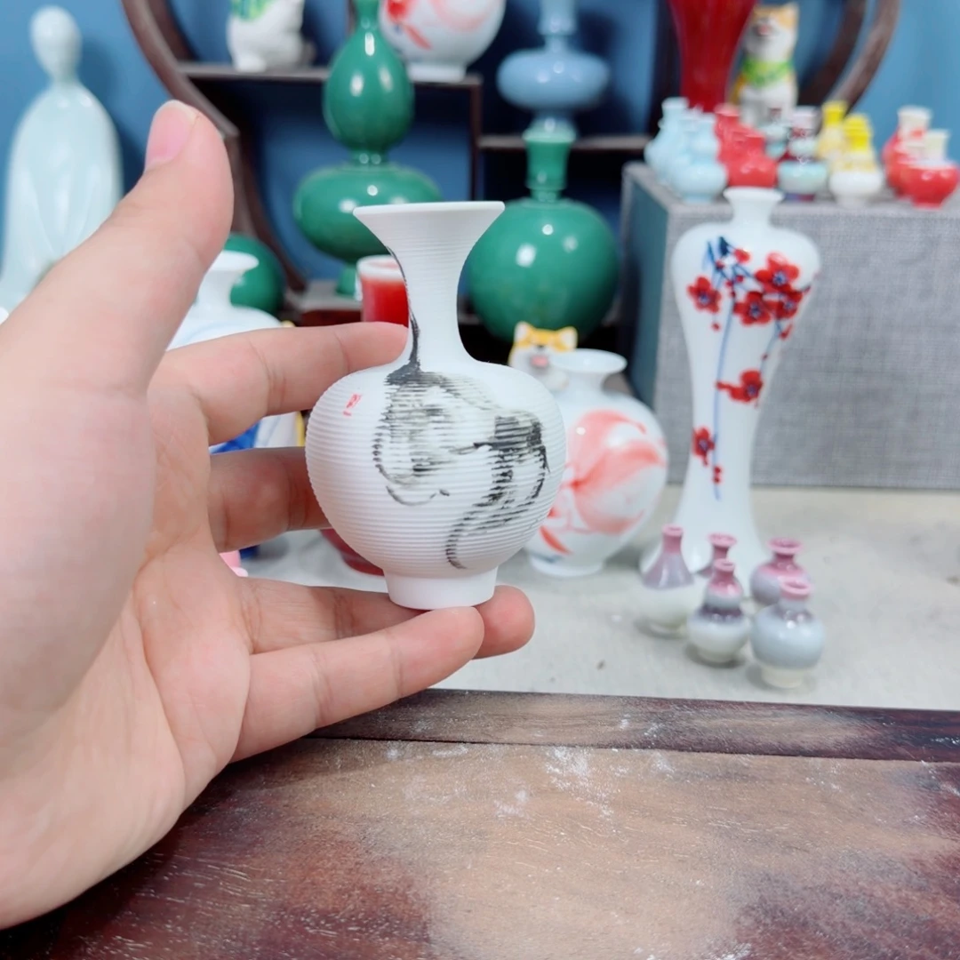 陶瓷手工小花器摆件