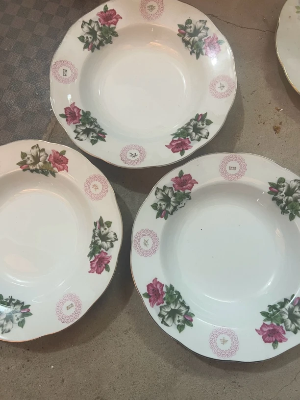 70年代四季丰收20厘米深盘3个