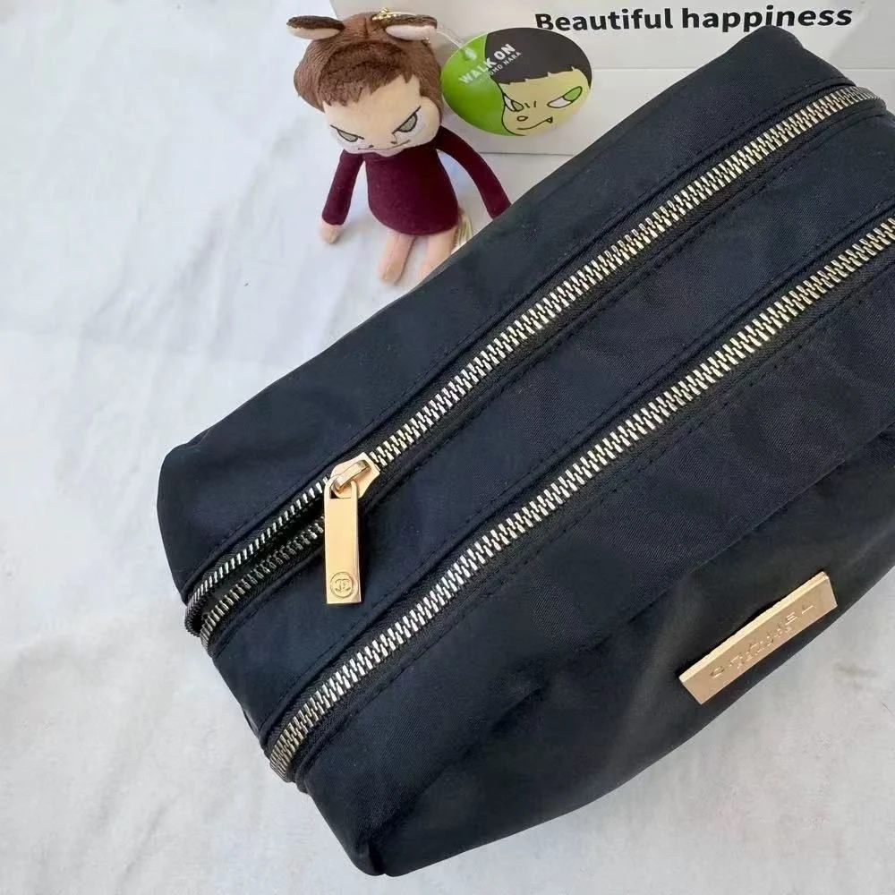 Chanel/香奈儿【A740】香风化妆包高级黑色防水新款拉链洗漱大容量