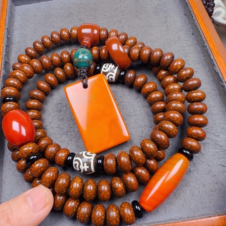 1***敌吊坠星月菩提脖挂