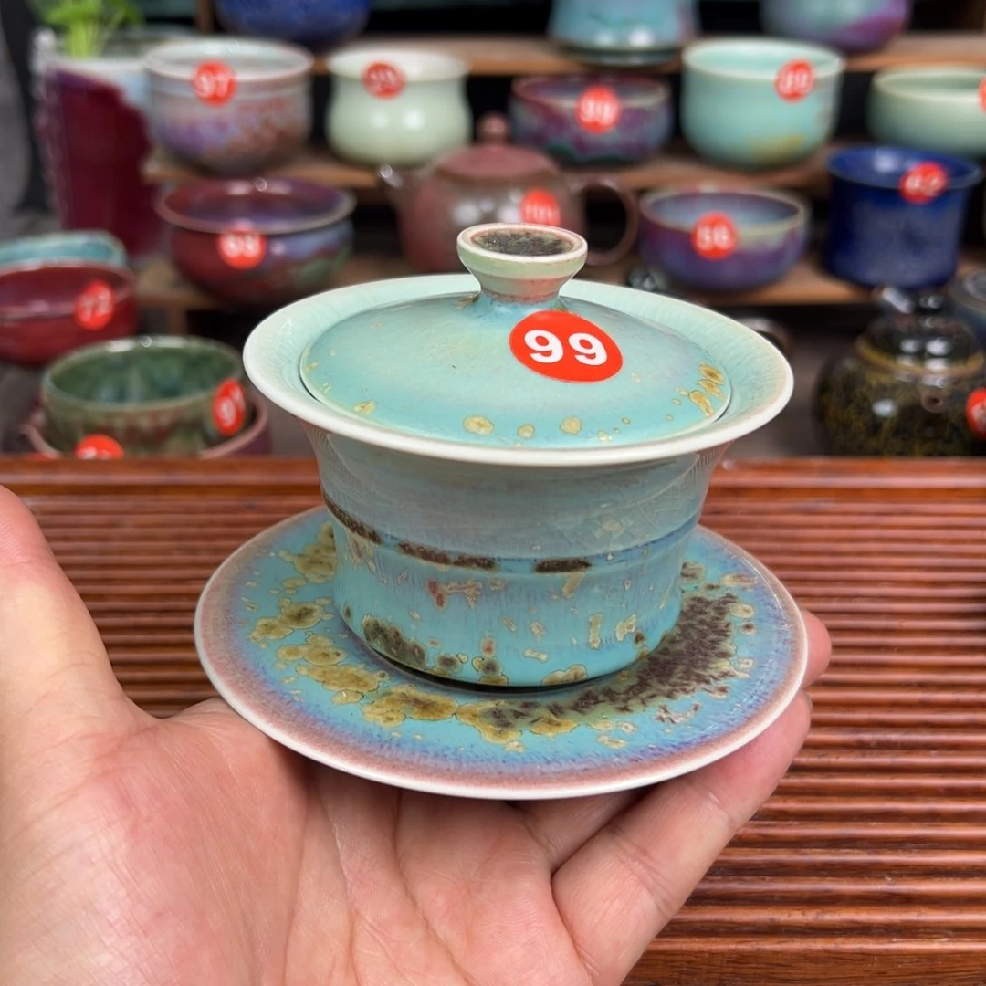 手工制作钧窑茶器