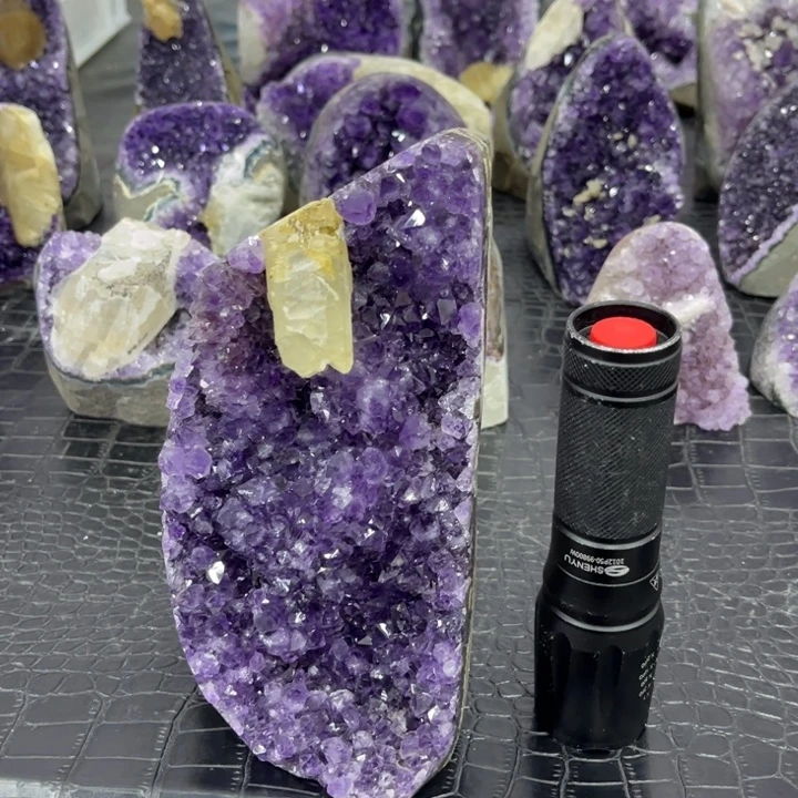 未镶嵌珠宝半成品水晶紫晶奇石花簇
