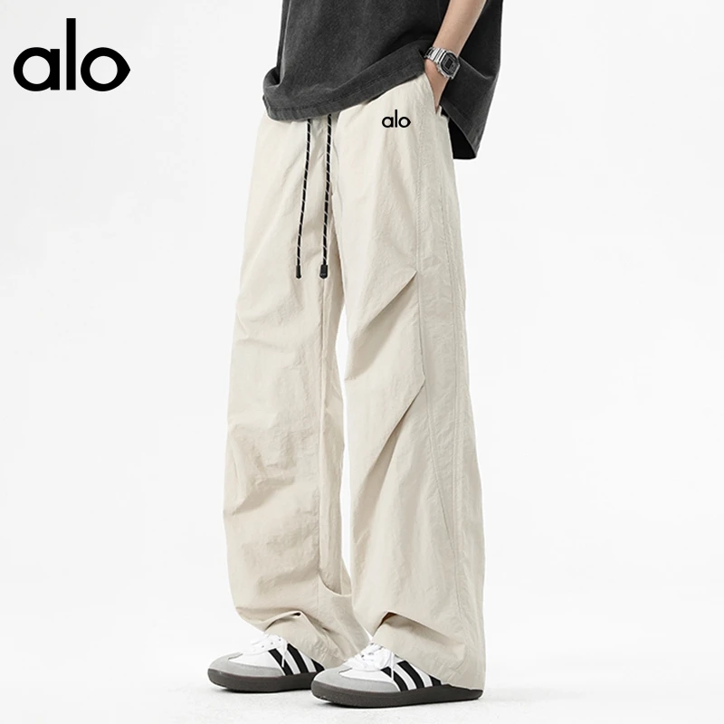 【官方奥特莱斯】夏季冰丝速干男生休闲裤薄款裤子宽松直筒长裤