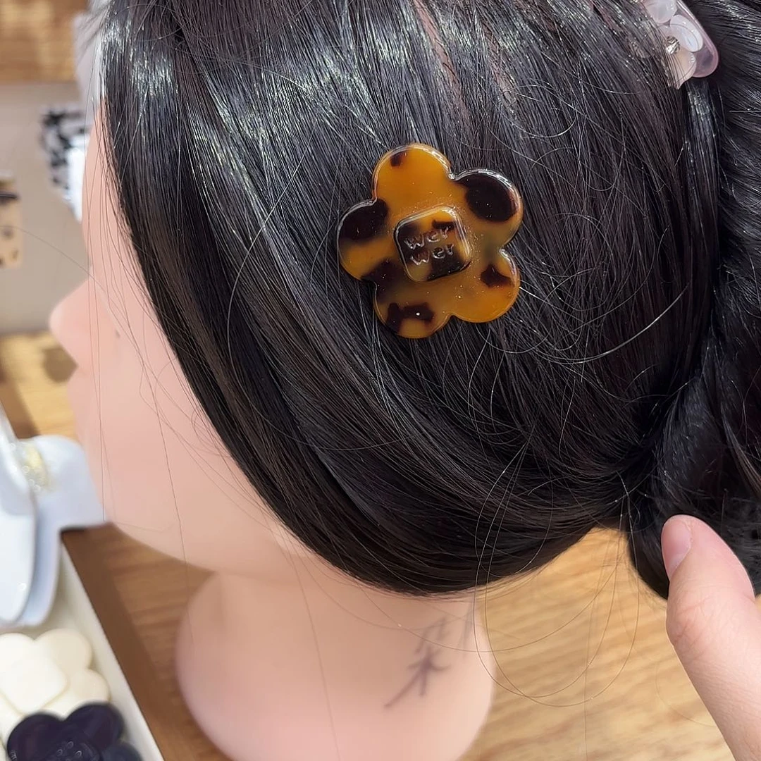 皮质铁合金小号花朵豹纹