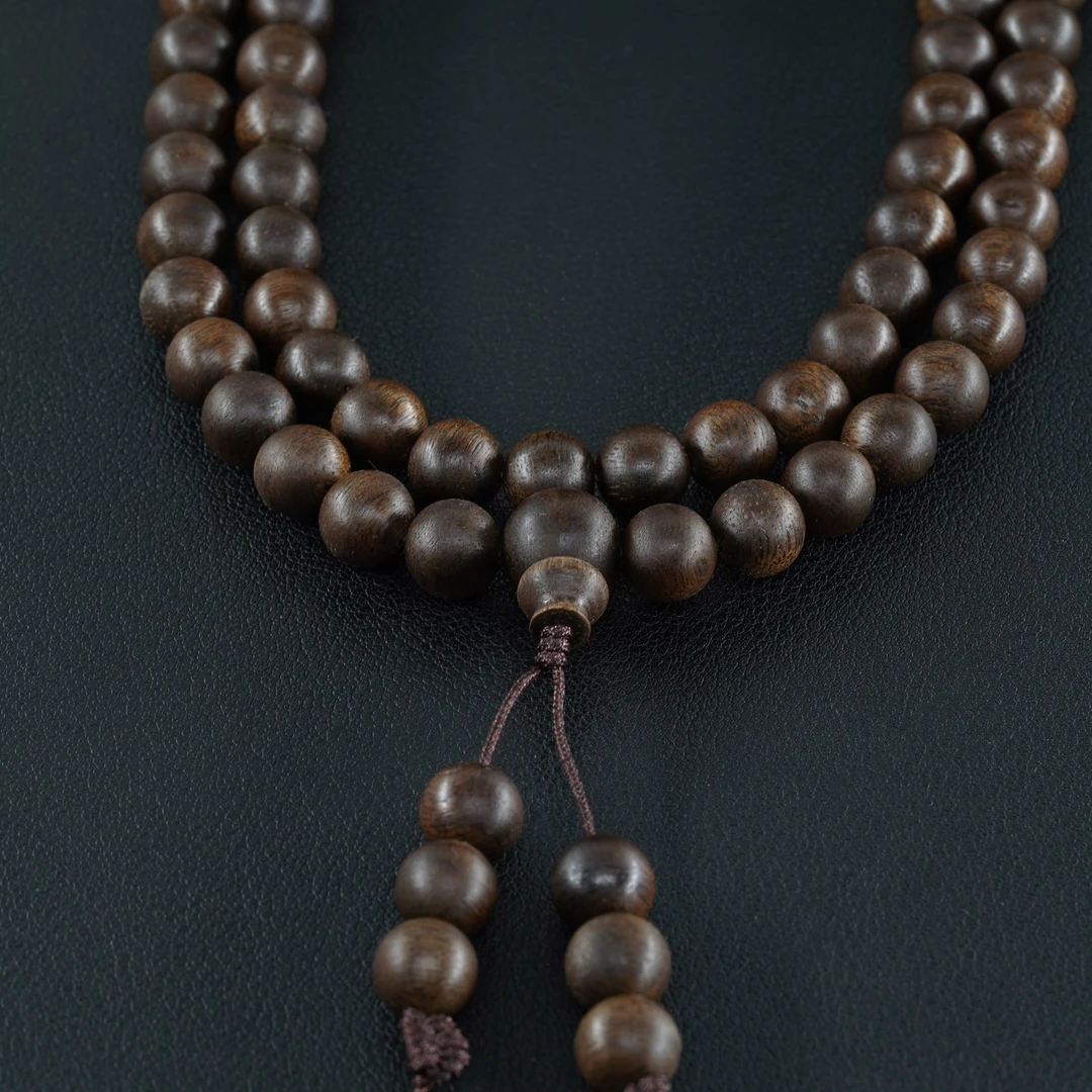 【嘉木】Z032沉香沉水莺歌绿奇楠0.8多圈圆珠手串（多样性发货一条）