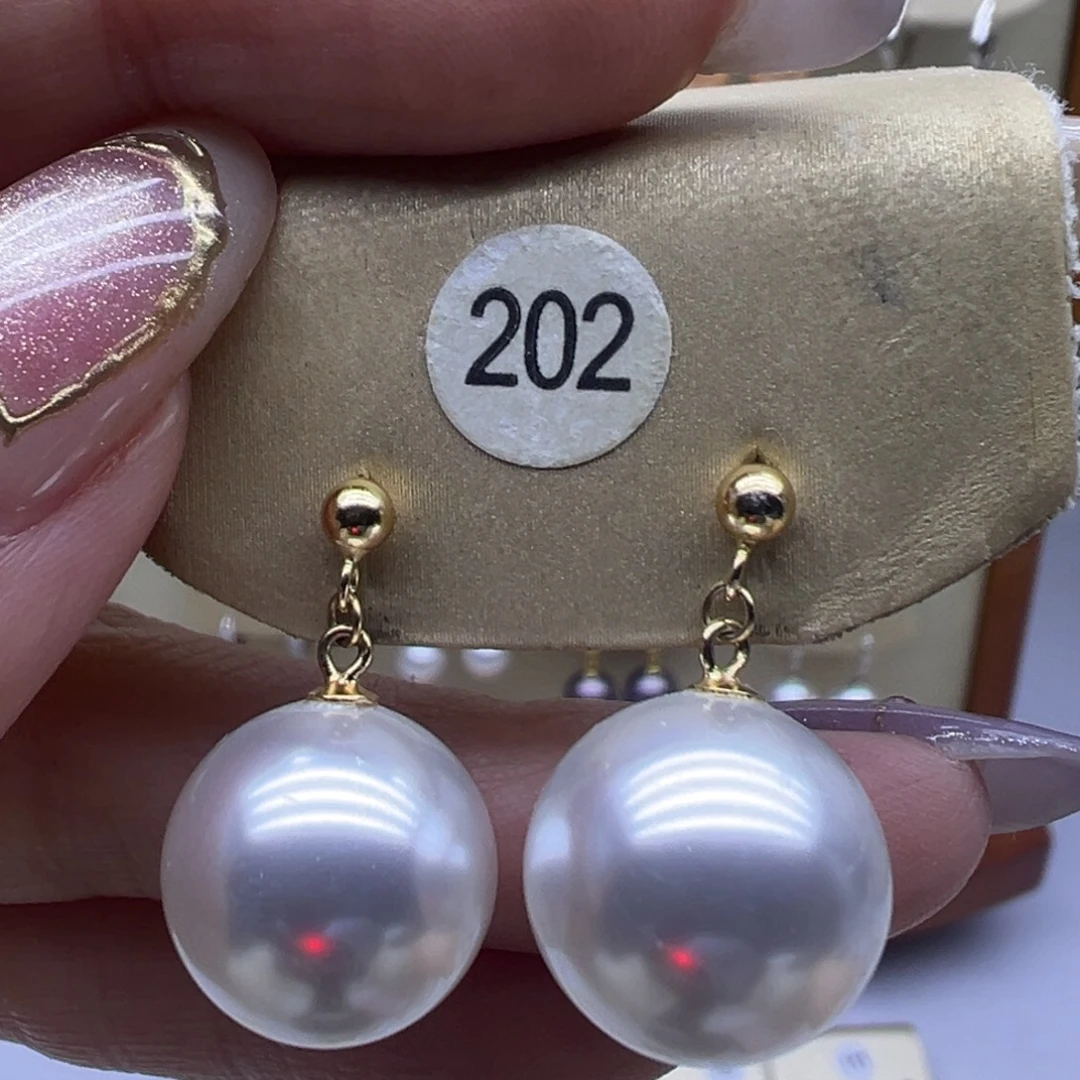 淡水珍珠耳饰银S925镶嵌