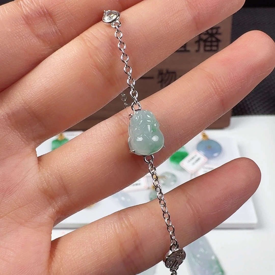 翡翠银S925镶嵌颈饰